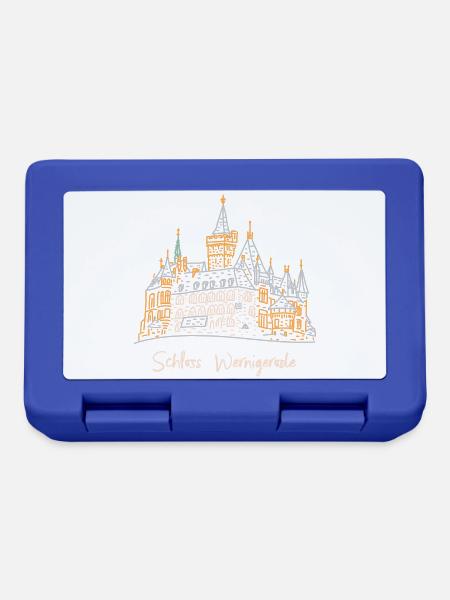 Schloss Wernigerode, Höhenburg, Deutschland - Brotdose - Royalblau