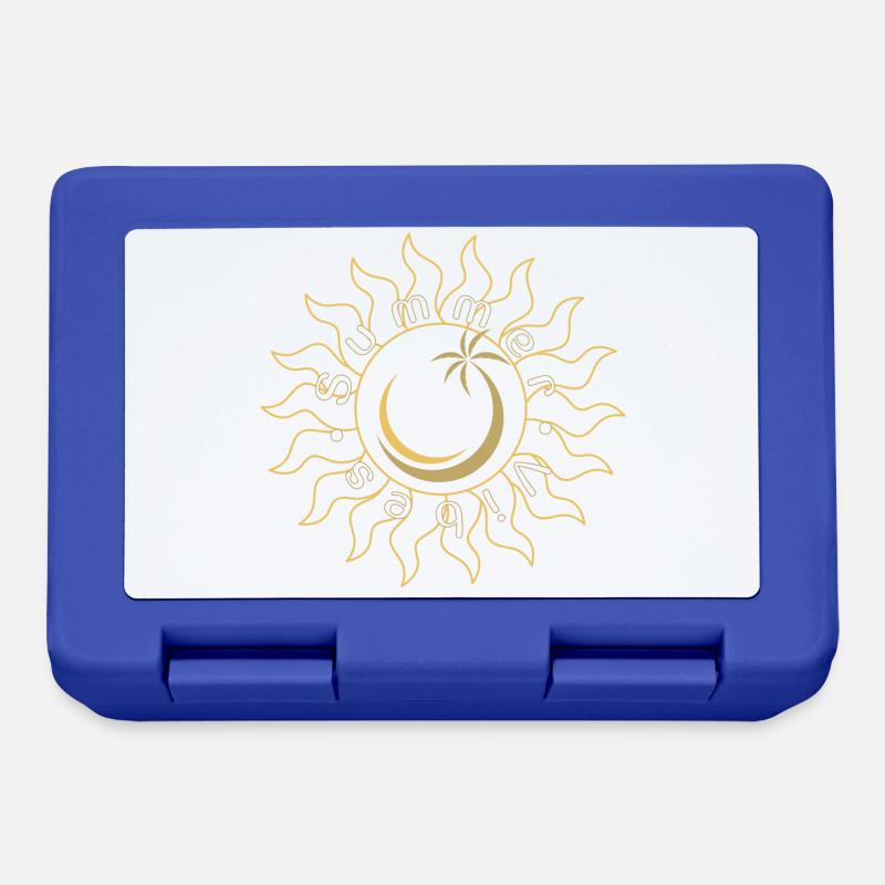 Summer vibes sun palm tree - Lunchbox - royal blue