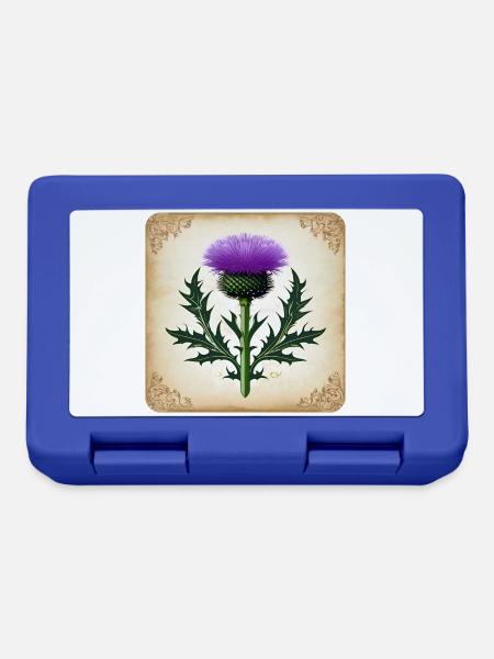 Distel als Wappen II - Brotdose - Royalblau