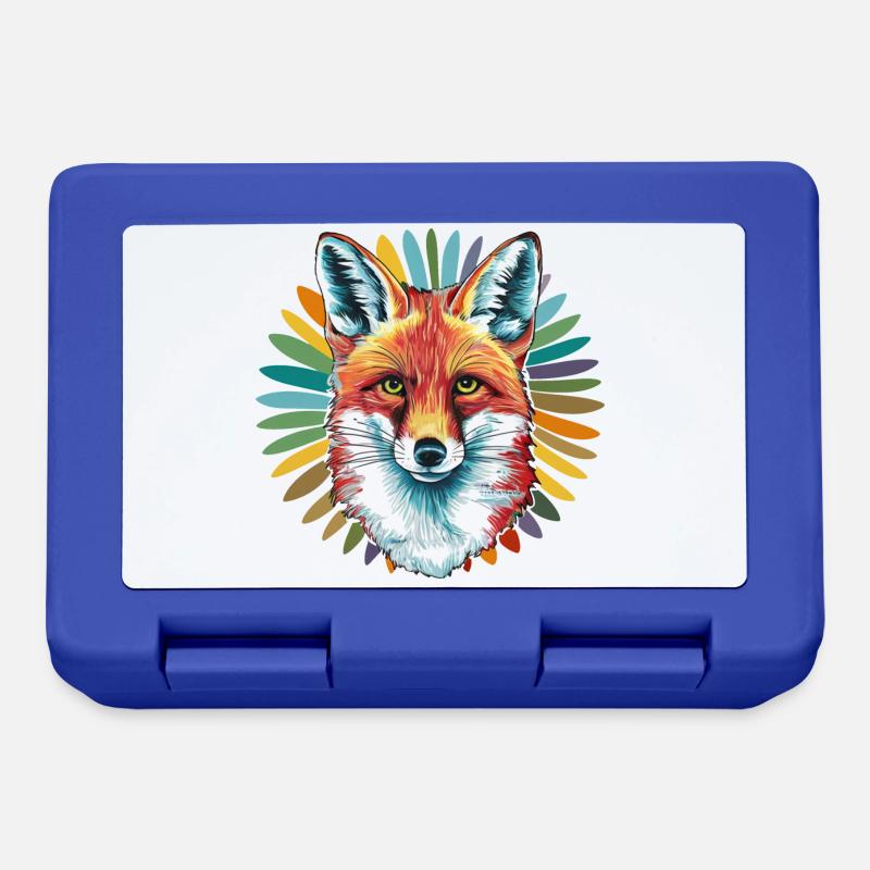 Fuchs - Illustration - Brotdose - Royalblau