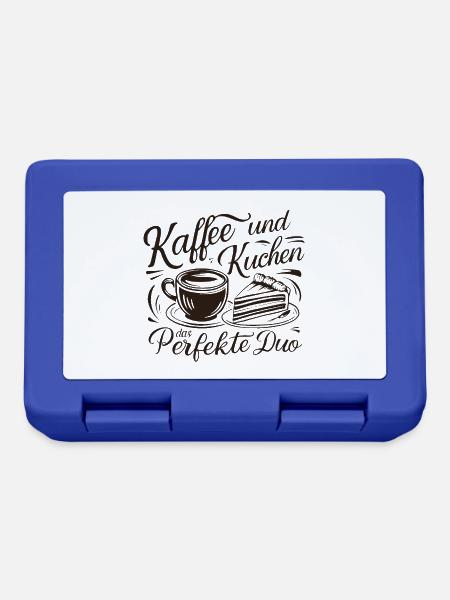 Kaffee und Kuchen – das perfekte Duo. - Brotdose - Royalblau