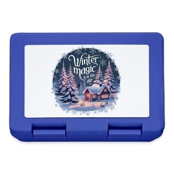 Winter Magic is in the Air – Winter Landscape - Lunchbox - royal blue - Front