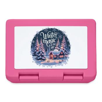 Winter Magic is in the Air – Winterlandschaft - Brotdose - Pink - Vorne