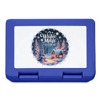 Winter Magic is in the Air – Winter Landscape - Lunchbox - royal blue - Front
