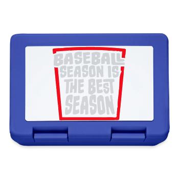La saison de baseball est la meilleure saison des sports de fans - Boîte à goûter - bleu royal - Devant