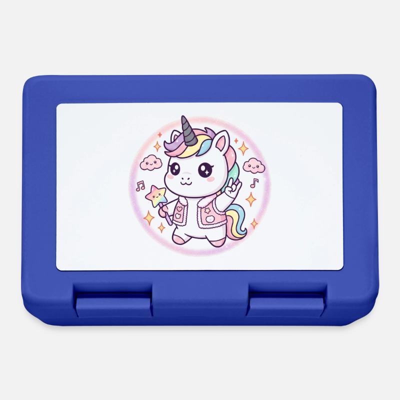 Kawaii Unicorn Pastel Magic - Mignon & Mignon - Boîte à goûter - bleu royal