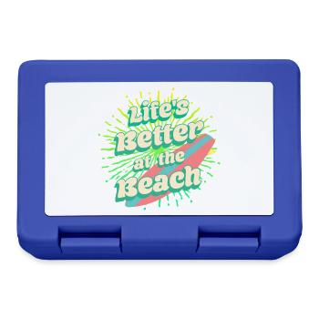 Lifes Better At The Beach Surfen Sommer Strand - Brotdose - Royalblau - Vorne