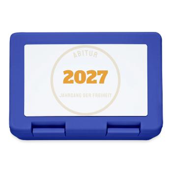 Abitur 2027 Siegel Jahrgang der Freiheit - Brotdose - Royalblau - Vorne