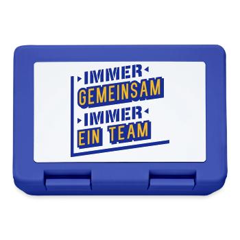 Immer Gemeinsam (Schriftzug) - Brotdose - Royalblau - Vorne