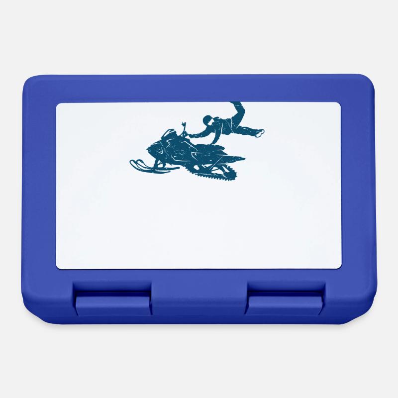 Snowmobile Snowmobiling sled motor sled - Lunchbox - royal blue