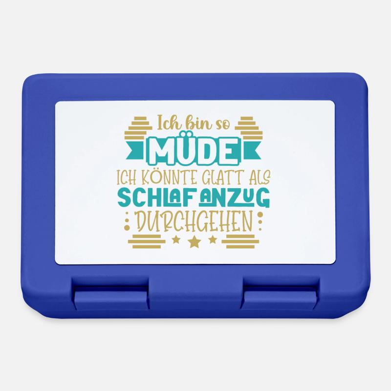Ich bin so müde - Brotdose - Royalblau