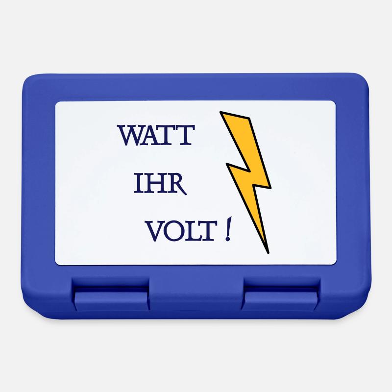 Watt Ihr Volt - Brotdose - Royalblau