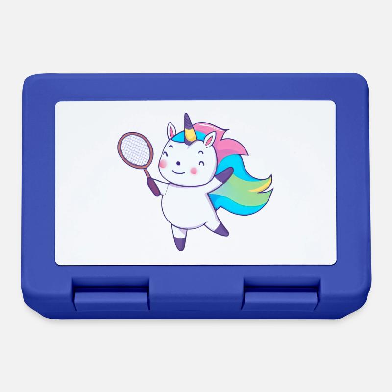 Licorne de badminton - Boîte à goûter - bleu royal