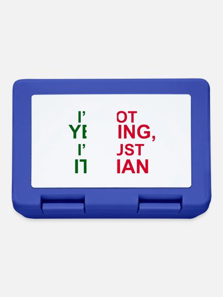 I'm not yelling, I'm just Italian - Brotdose - Royalblau