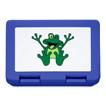 Funny Sitting Comic Frog - Brotdose - Royalblau - Vorne