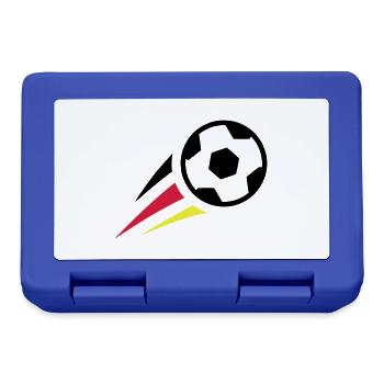 Fußball mit Streifen Deutschland - Brotdose - Royalblau - Vorne