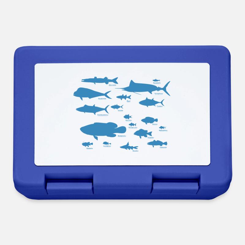 Poisson marin 01 - Boîte à goûter - bleu royal