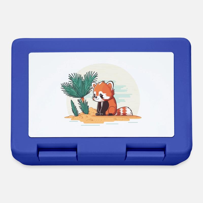 Panda roux sur une île - Boîte à goûter - bleu royal