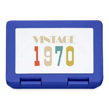 1977 Vintage Geschenk in limitierter Auflage - Brotdose - Royalblau - Vorne