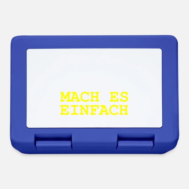 Scheiss drauf - Mach es einfach - Brotdose - Royalblau