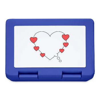 Thought bubble with heart - Lunchbox - royal blue - Front