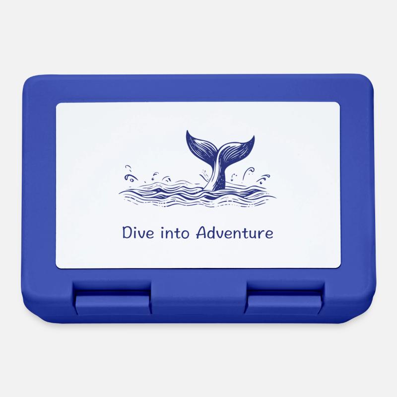 Whale Tail Design: Dive into Adventure - Lunchbox - royal blue