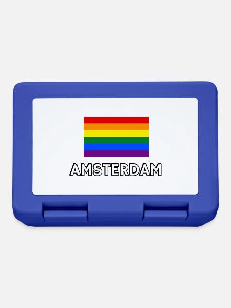 Pride Flagge Amsterdam - Brotdose - Royalblau
