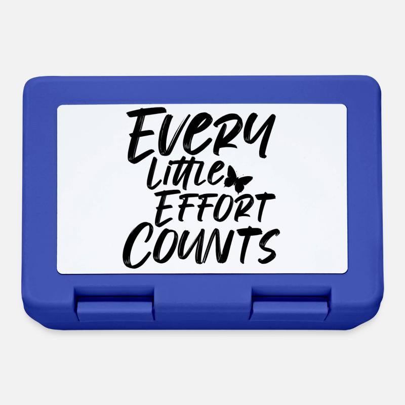 Frase - Chaque petit effort compte - Mariposa - Boîte à goûter - bleu royal