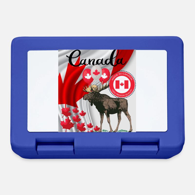 Canada, feuille d’érable. - Boîte à goûter - bleu royal