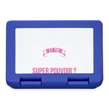 Foot super pouvoir femme - Boîte à goûter - bleu royal - Devant