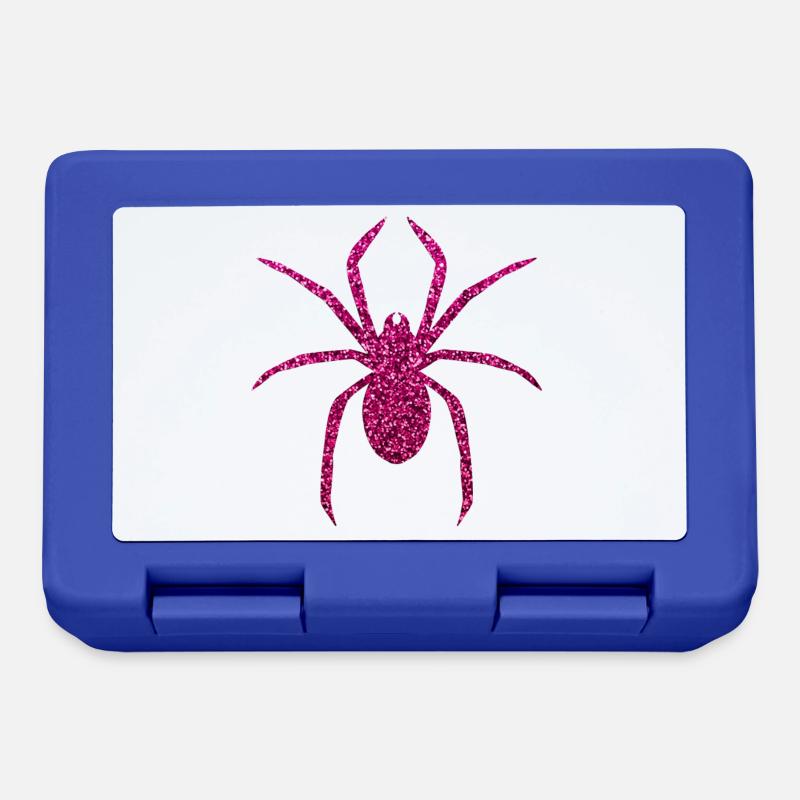 Glitter spider Halloween - Lunchbox - royal blue
