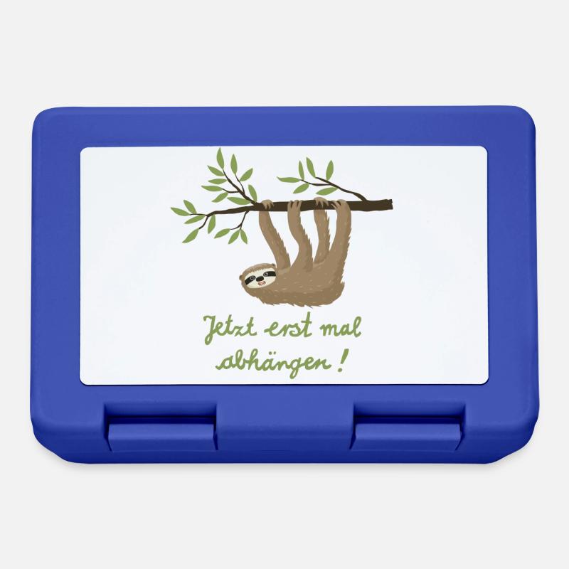 Faultier abhängen 2 - Brotdose - Royalblau