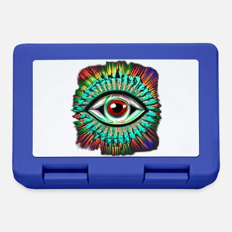 Psychedelic eye - Lunchbox - royal blue