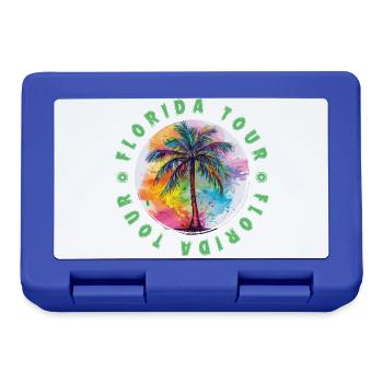 Florida Tour Urlaub Plame Bunt - Brotdose - Royalblau - Vorne