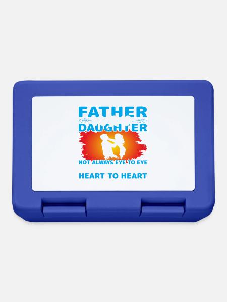 Vater und Tochter - Brotdose - Royalblau