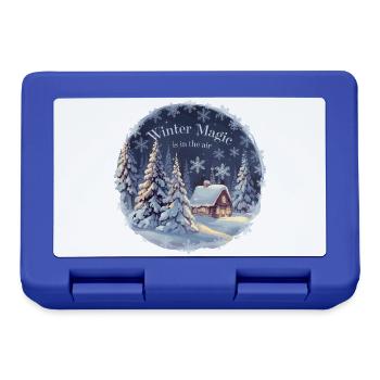 Winter Magic is in the Air – Winter Landscape - Lunchbox - royal blue - Front