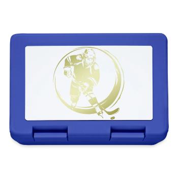 Hockey Spieler Silhouette - Brotdose - Royalblau - Vorne