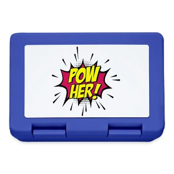 Farben änderbar | Pow her Frau Energie Power - Brotdose - Royalblau - Vorne
