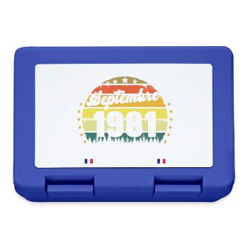 41 Ans Anniversaire Vintage Né en Septembre 1981 - Boîte à goûter - bleu royal - Devant