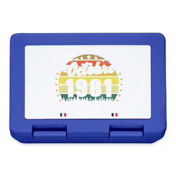 41 Ans Anniversaire Vintage Né en Octobre 1981 - Boîte à goûter - bleu royal - Devant