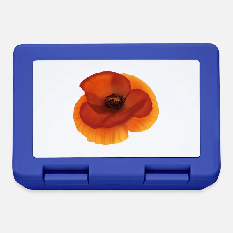 Mohn - Brotdose - Royalblau
