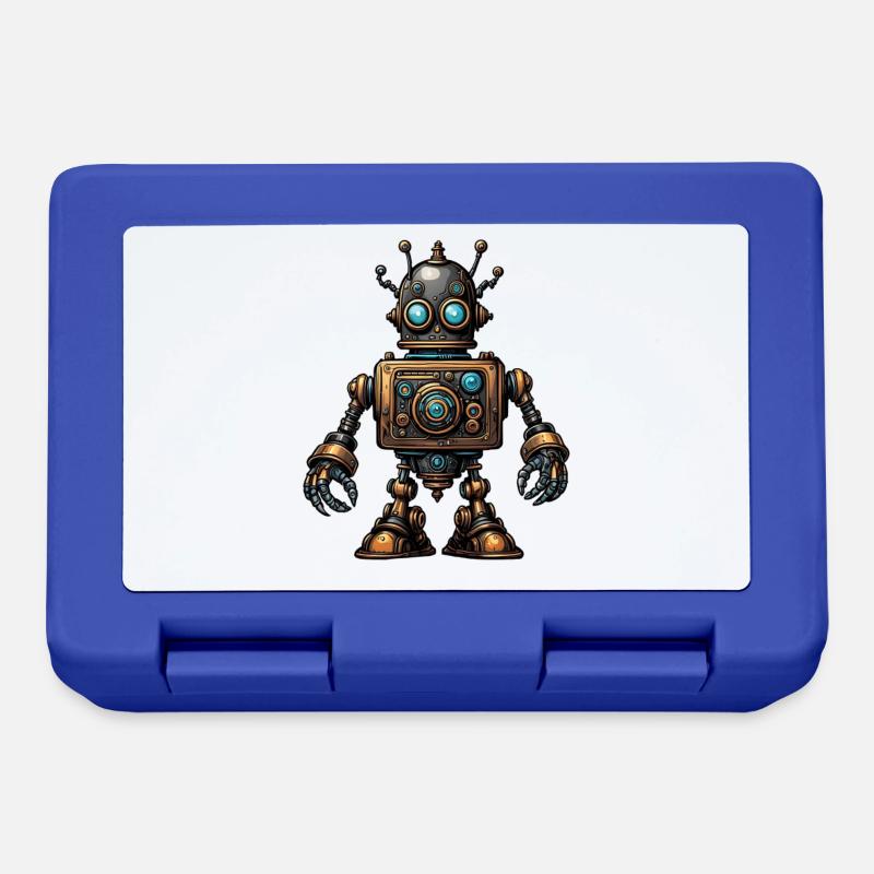 Steampunk robot - Lunchbox - royal blue