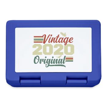 Jahrgang 2020 Retro Jubiläumsgeschenk 2020 - Brotdose - Royalblau - Vorne