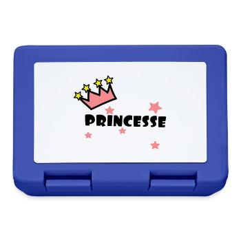 princesse,couronne,étoiles - Boîte à goûter - bleu royal - Devant