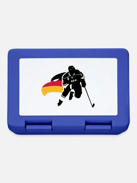 DEUTSCHLAND EISHOCKEY GER STÜRMER MIT ADLERKOPF - Brotdose - Royalblau