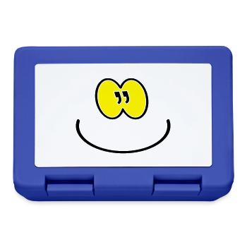 sourire, s'il vous plaît / smile, please (2c) - Boîte à goûter - bleu royal - Devant
