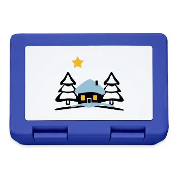 Maison de Noël au Pôle Nord - Boîte à goûter - bleu royal - Devant