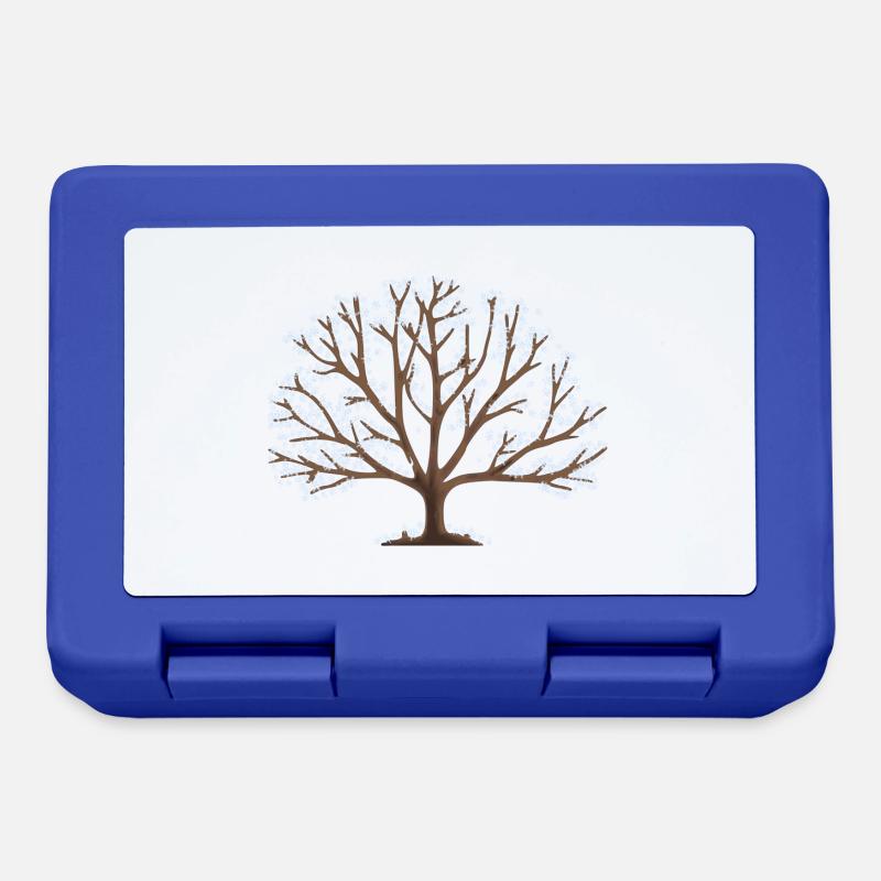 Tree in the winter - Lunchbox - royal blue