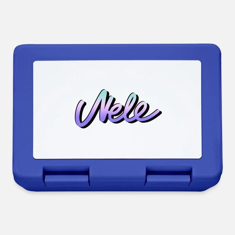 nele prénom name graffiti tag écriture coloré - Boîte à goûter - bleu royal