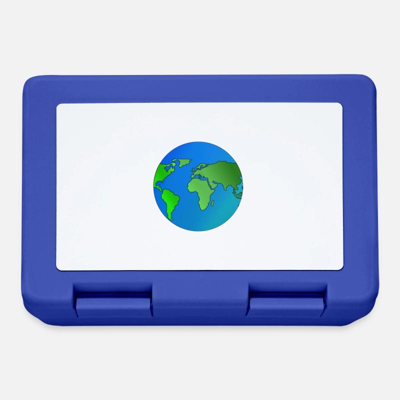 Globe terrestre globe avec les océans et les continents - Boîte à goûter - bleu royal